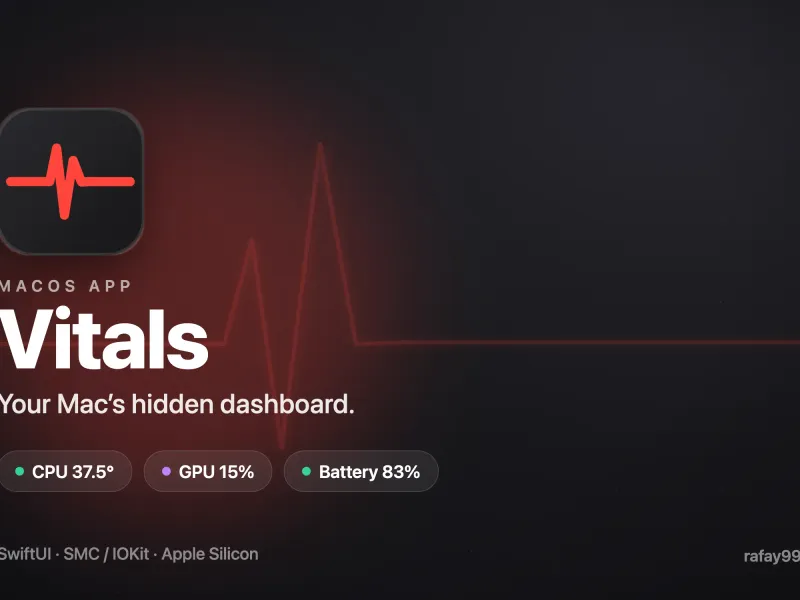 Vitals - Native macOS System Monitor