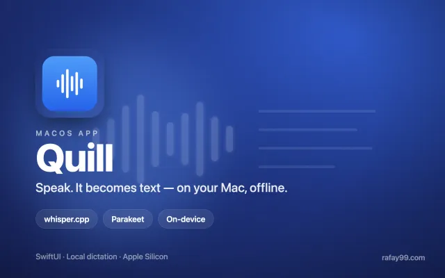 Quill - Local Speech-to-Text Dictation