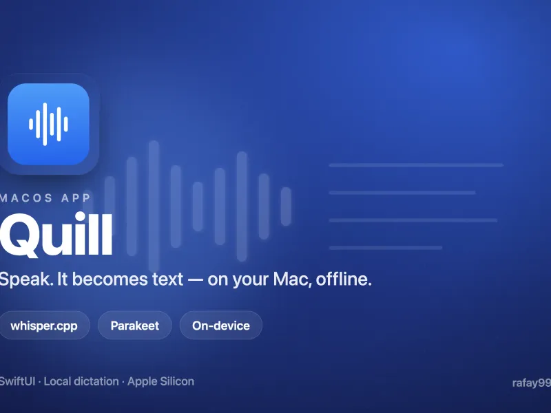 Quill - Local Speech-to-Text Dictation